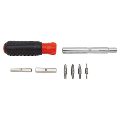 PROTO® J93111 11-in-1 Multi-Bit Screwdriver and Nut Driver Cushioned Grip